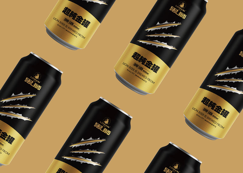 黑獅超純金罐啤酒設計提報
