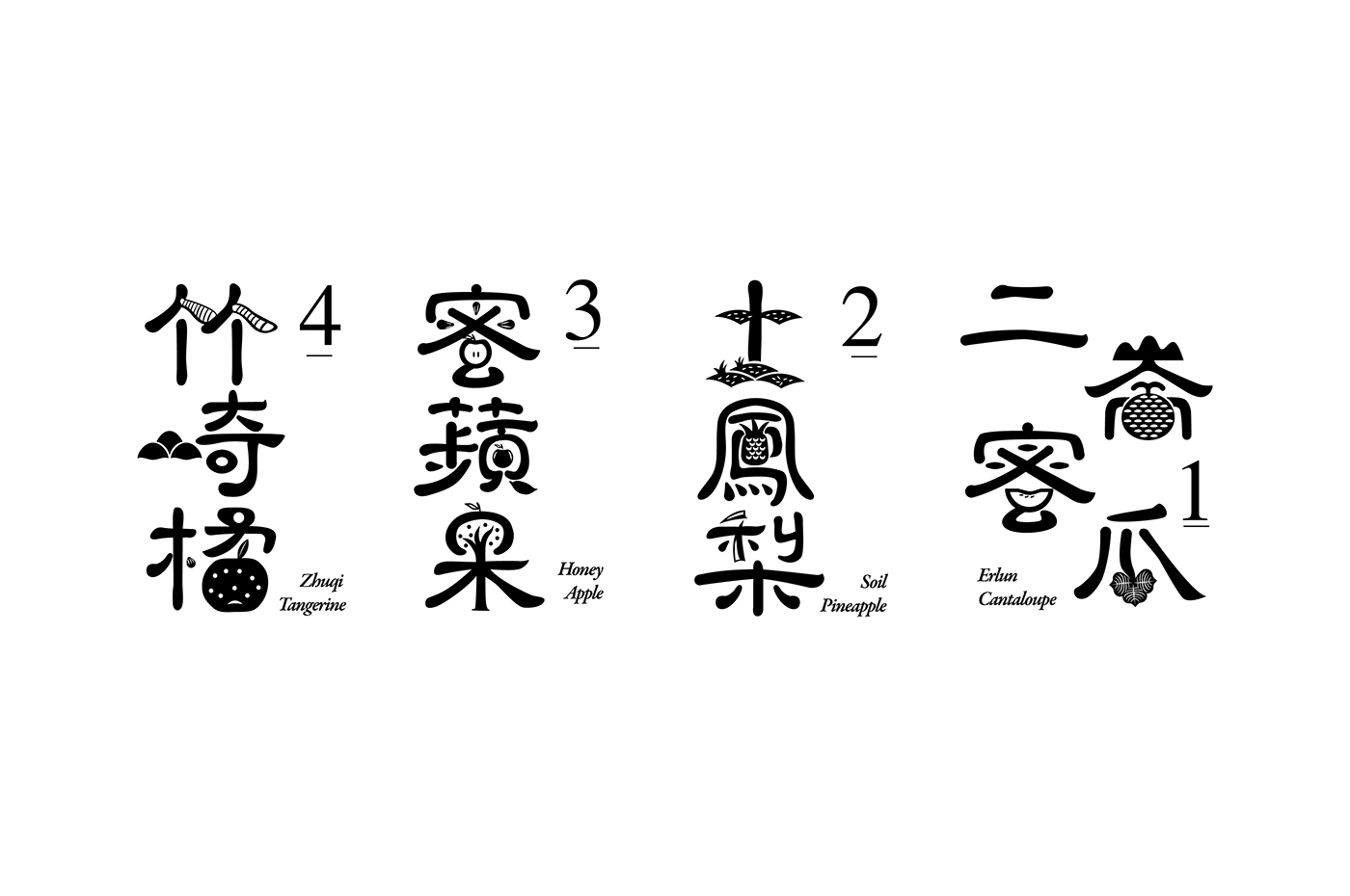水果脆片包裝字體設計