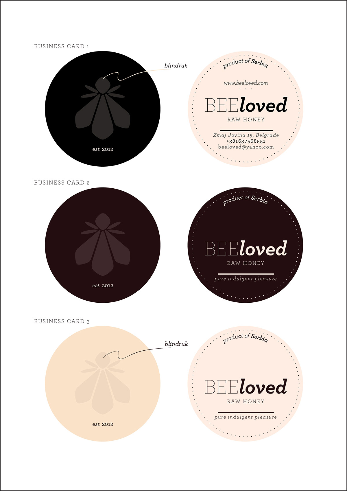 BEEloved honey蜂蜜創意包裝設計卡片