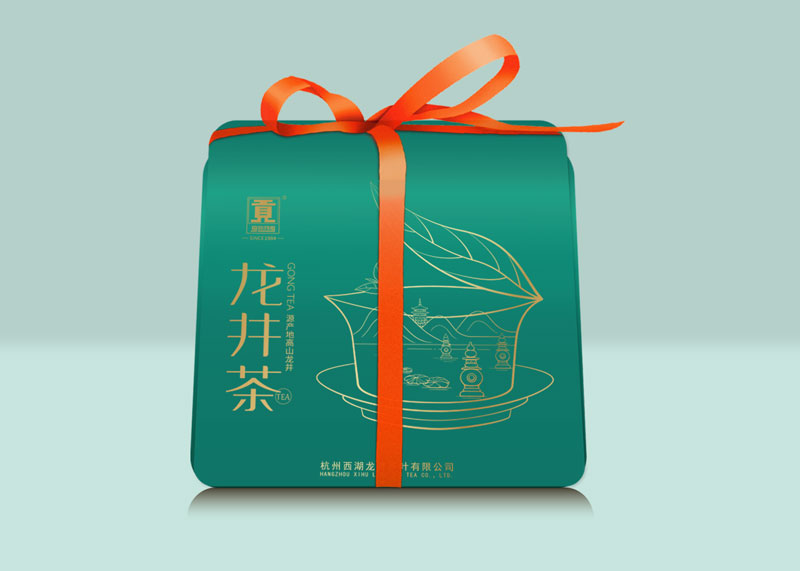 新款龍井茶紙包裝設計